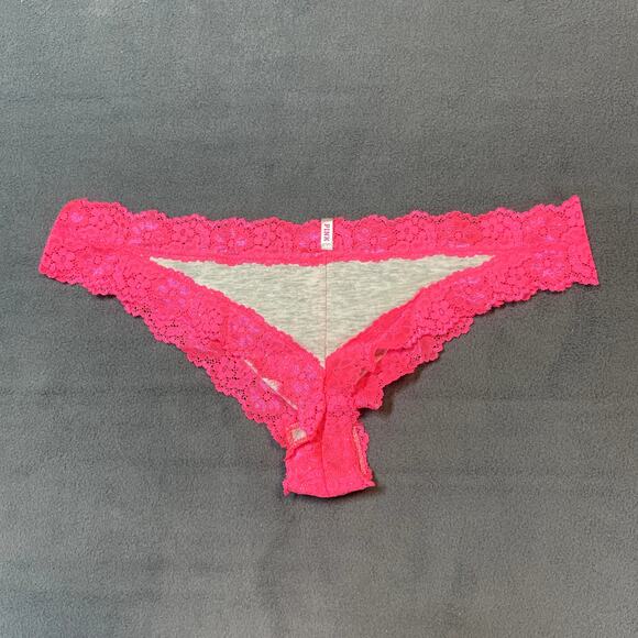 Victoria's Secret PINK 2012 Extra Low Rise Thong Panty Lace Trim Waist Rare Y2K - Picture 3 of 7